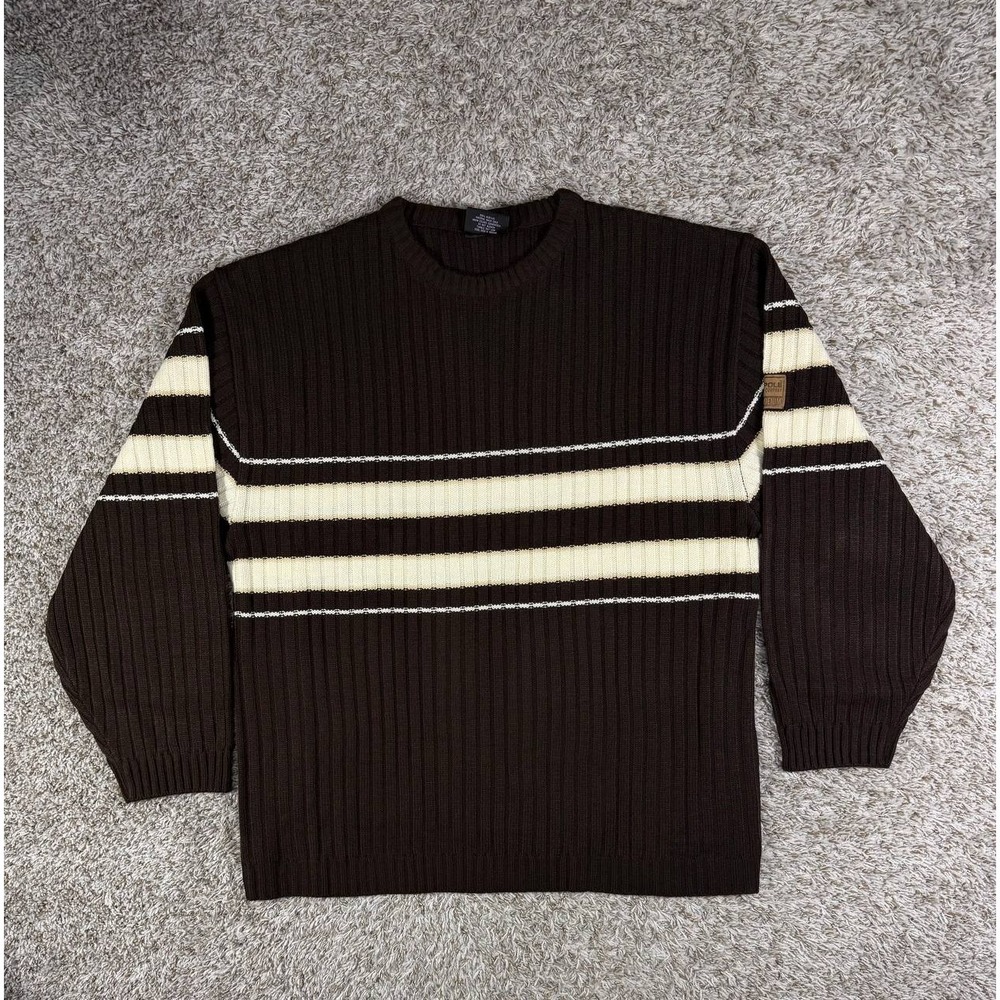 Southpole Vintage Y2K Streetwear Striped Knit Sweater Hip Hop Oversized XXL